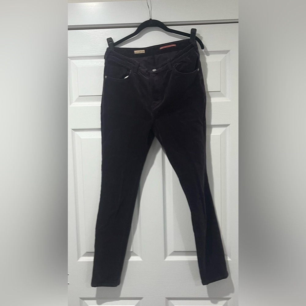 Anthropologie Pilcro Tall Dark Purple Corduroy Skinny Ankle Pants